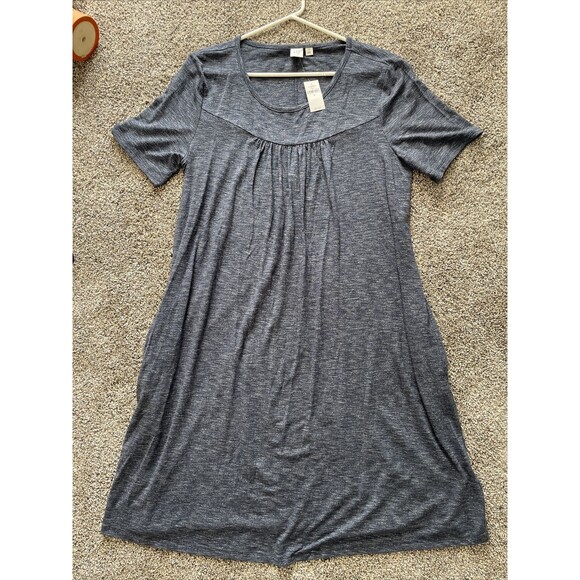 Gap gray maternity dress Medium Short Sleeve NWT new - Picture 3 of 7
